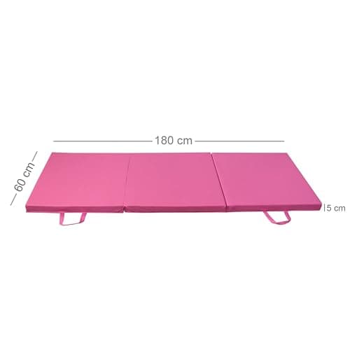 PRISP Tri Folding 180 cm Gymnastics & Exercise Mat for Home Gym, 180cm (6ft) Long, 60cm (2ft) Large, 5cm (2in) Thick - Tapis de Sol Pour Exercices, Fitness et Gymnastique thumbnail 6