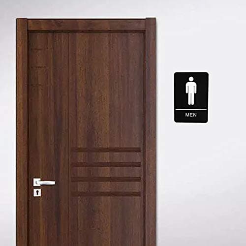 Mens Restroom ADA Braille Sign with 3m tape thumbnail 5