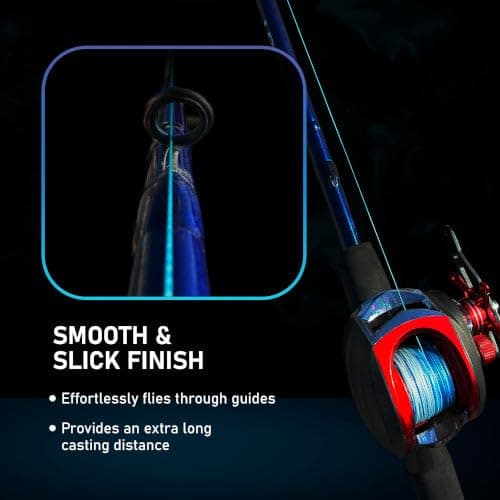 Reaction Tackle Braided Fishing Line - Pro Grade Power Performance for Saltwater or Freshwater Fish - Colored Fishing Line Braid for Extra Visibility thumbnail 6