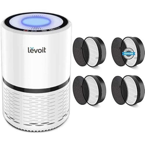 GENERAL | Amazon | LEVOIT Air Purifiers for Bedroom Home, 3-in-1 Filter Cleaner with Fragrance Sponge for Better Sleep, Filters Smoke, Allergies, Pet Dander, Odor, Dust, Office, Desktop, Portable, Core Mini-P, White - Air Purifier - White thumbnail 2