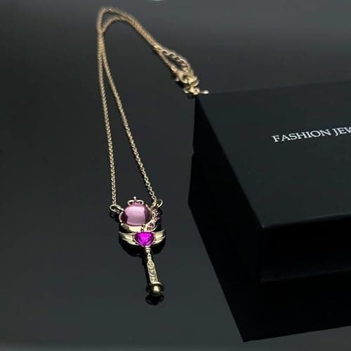 CHIVASO 4 Styles Anime Themed Pendant Necklaces Gold Plated Guardian Star Moon Necklace, Cosplay Jewelry Accessories thumbnail 4
