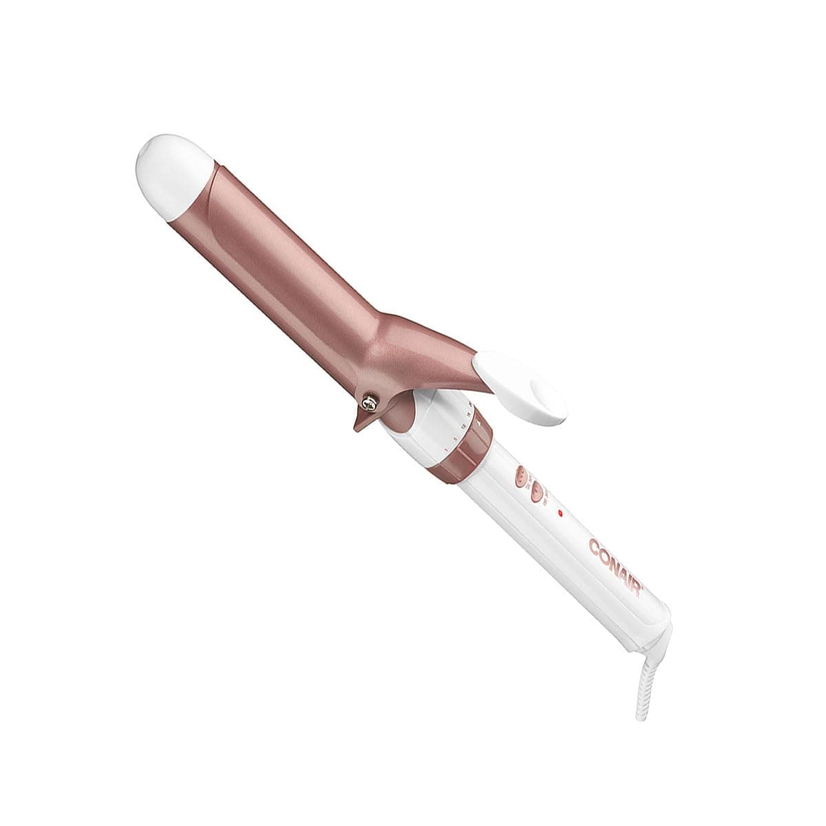 Conair Tenaza con tecnologia de doble ceramica con barril de 1 1/4" cd702gnes Blanco/Rose Gold, 0.38 kilograms, 1 unidad - Image 1