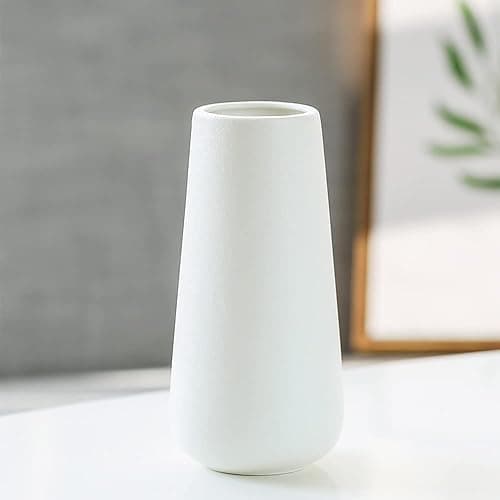 Weiße Vasen Keramik, Vase Weiß, Vasen Deko Keramik, Blumenvase Decorative, Vase Für Pampasgras, Für Pampasgras, Ideal Zur Lagerung Von Blumen Anderen Deko, Blumenvase Deko Wohnzimmer, Schlafzimmer thumbnail 2