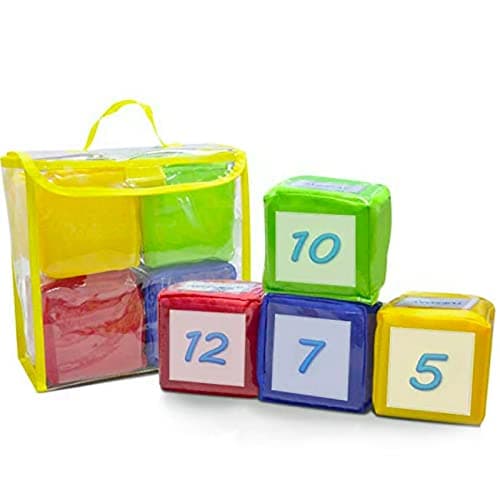 Eamay Playing Game Dice Soft Foam Cubes, Set of 4 Learn Pocket Cubes, Ages 5 Months and Up. - Image 1