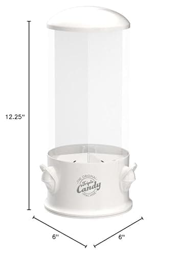 Handy Gourmet Original Triple Candy Machine-Fun Candy & Nut Dispenser-New & Improved (Pearl White), Standard (JB8450PWHI) thumbnail 3