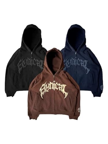 EMMIOL Balaclava Oversized Full Zip Hoodie With Built-In Wind Proof Mask Long Sleeve Pullover Sweatshirt With Pocket thumbnail 6