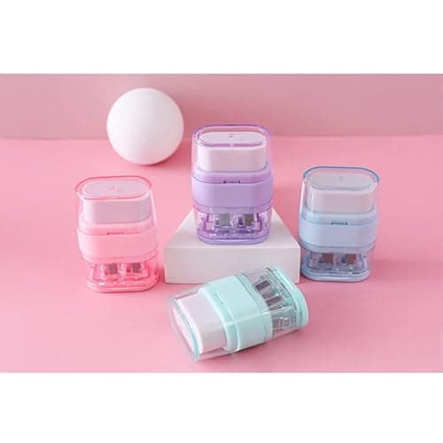 4 PCS Manual Pencil Sharpener with Eraser, Double Hole Multicolored Sharpener with Eraser Fun Stationery Back to School Supplies, Classroom Rewards, and Birthday Party Favors thumbnail 5
