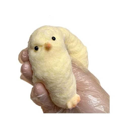 1 Pcs Handmade Chick Taba Squishies Toys, Cute Soft Fidget Toys Stress Relief Squeeze Toys, Chick Toy Party Bags Fillers for Boys Girls Birthday Party Easter Gifts (Chicken) - Chicken thumbnail 5