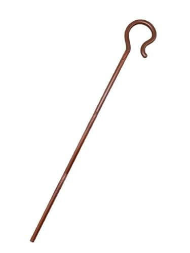 Hansber Easter Shepherd's Staff Hook Prop Costume Tall Walking Cane Stick Crook Staff for Halloween - Image 1
