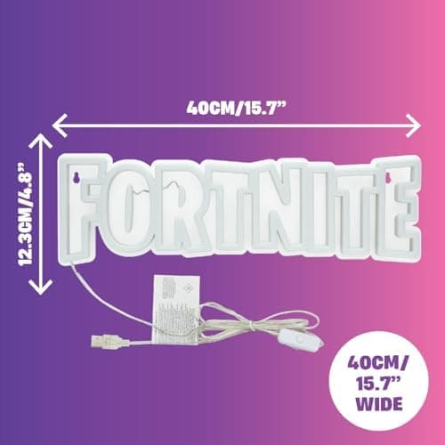 Fortnite Logo LED Neon Wall Light, Officially Licensed Gaming Lamp with Power Cord for Home, Bedroom, Living Space Decor, Gift for Boys | Paladone thumbnail 8