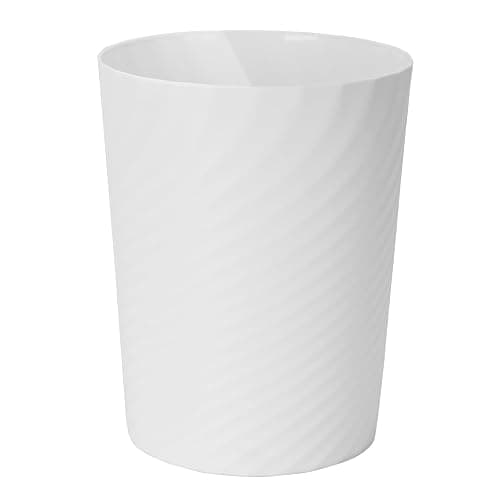 TEIUKAX Trash Can - Small Waste basketbin - 1.8 Gallon- for Office,Home,Bathroom,Kitchen - White - Image 1