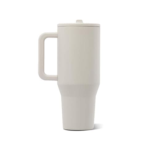 HydroJug Traveler 40oz, Insulated Tumbler with Handle & Straw, Linen thumbnail 3