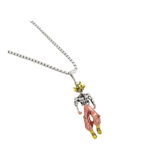 Fogsea Anime stainless steel DBZ siya WuKong Character Pendant Necklace, Stainless Steel Chain, Anime Cosplay Jewelry - Image 1