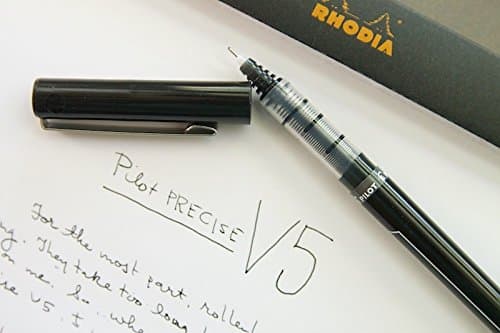 Pilot, Precise V5, Capped Liquid Ink Rolling Ball Pens, Extra Fine Point 0.5 mm, Black, Pack of 4 thumbnail 2