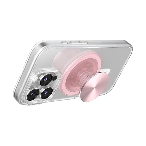 PopSockets PopGrip for MagSafe, Magnetic Phone Grip & Stand, Swappable Top, Secure Grip for iPhone MagSafe Cases, Kickstand for Hands-Free Viewing, Wireless Charging Compatible - Dusty Rose - MagSafe - Dsuty Rose thumbnail 5
