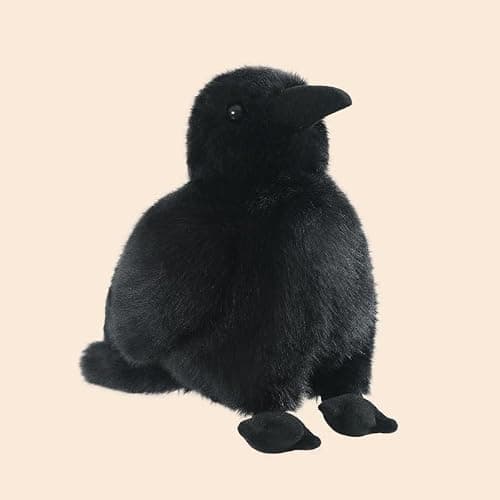 DIKAYOS Crow Plush Stuffed Animal - 6inch Soft Black Fluffy Lifelike Racock Stuffed Doll, Cute Decorative Plush Toy for Home Decor, Gift for Family, Pet Party Favors, Collectible Bird Plushie thumbnail 3
