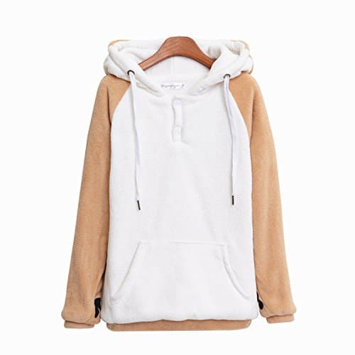 CORIRESHA Cute Coral Velvet Long Sleeve Shiba Inu Dog Embroidery Home Wear Hoodie for Women thumbnail 3