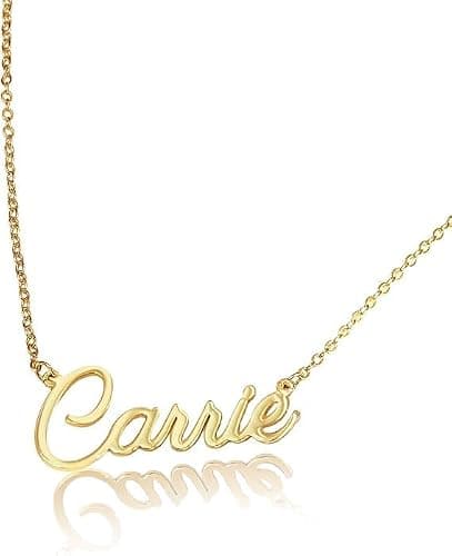 Name Necklace Personalized - Custom Name Necklace for Women in Sterling Silver or Gold-plated - Customized Nameplate Jewelry - Customizable Necklace with Name - Perfect Personalized Gift for Her - Image 1