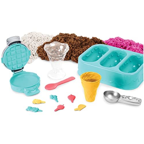 Kinetic Sand Scents, Ice Cream Treats Playset with 3 Colors Scented Play Sand & 6 Tools, Sensory Toys for Kids Ages 3 and up thumbnail 7