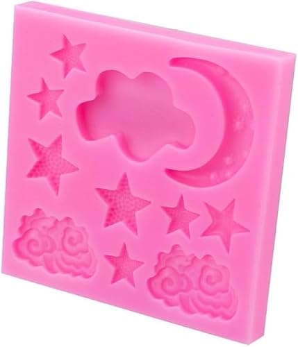 3Pcs Pink Moon and Star Molds Silicone, Cloud Fondant Mold Moon Star Cloud Chocolate Molds for Chocolate Candy Baking Sugar Cakes Decorating Candy Making Supplies thumbnail 9