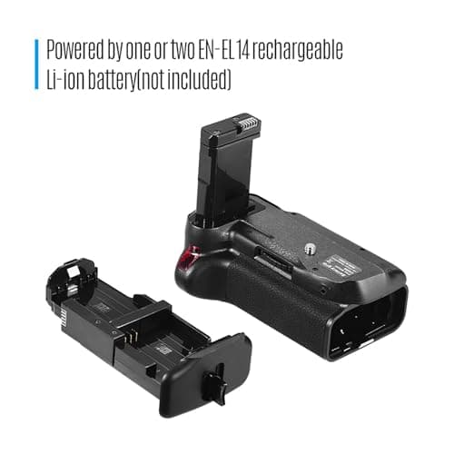 Battery Grip Replacement for NikonD5500 D5600 SLR Digital Camera, MB - D5500 + Vertical Battery Grip with IR Remote Control, Powered by EN - EL14 Battery thumbnail 2