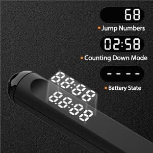 Jump Rope With Counter and App - Tangle-Free Rapid Speed Skipping Rope for Fitness, Home Exercise, Workout - Gifts for Adults, Women, Men, Kids thumbnail 3