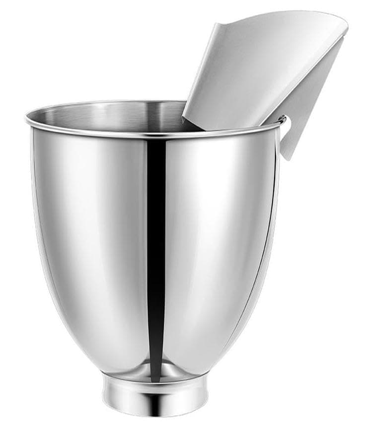 PC-10 Pouring Chute Compatible with KitchenAid Stand Mixer with Stainless Steel Bowl, Silver 1Pcs thumbnail 7