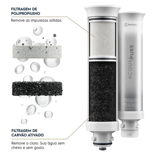 Purificador de Água Gelada Fria e Natural Elétrico Compacto Eletronico placa Electrolux Filtro refil 6 meses ou 3000l Painel Touch Bivolt Grafite PE12G thumbnail 5