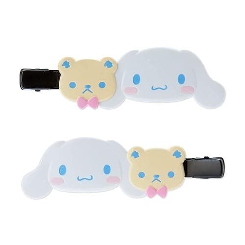 SANRIO Cinnamoroll Long Bangs Clip, 2 Pack, White, 10 x 14 1.5 cm (3.94 5.51 0.59 inch), Hair Clip for Young Girls & Children, Unisex, ABS Plastic thumbnail 2