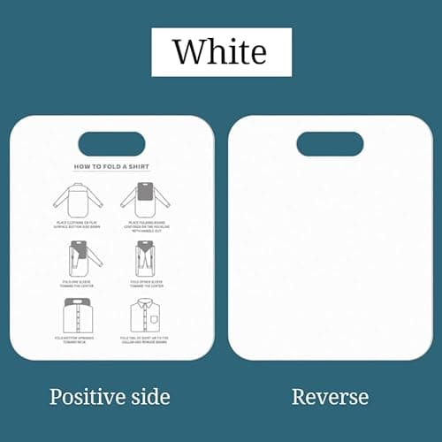 Zerodis Shirt Folding Board, Tshirt Folding Board Clothes Folding Board Plastic Laundry Folder Home Storage Tool for Adults (White) thumbnail 3