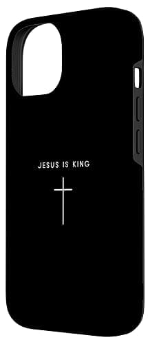 Jesus Is King Cross - Minimalist Christian Religious Jesus Case for iPhone 14 thumbnail 2