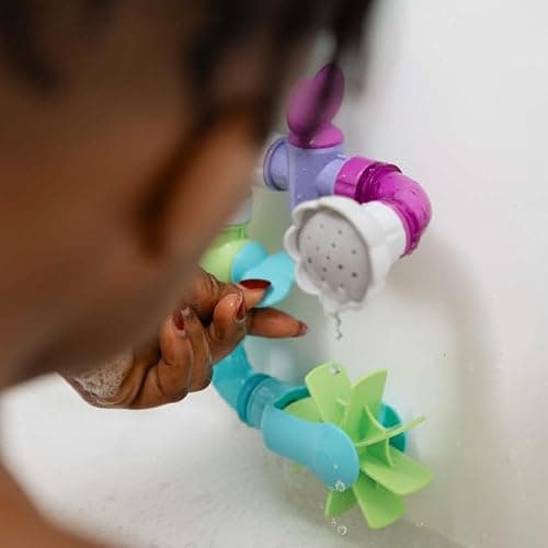 Nuby Wacky Waterworks Pipes Bath Toy - Baby Bathtub Toy with Interactive Features for Cognitive Development thumbnail 11
