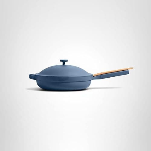 Our Place Large Always Pan 2.0-12.5” (4 Qt) Nonstick, Toxin-Free Ceramic Cookware | Patented 10-in-1 Aluminum Frying & Sauté Pan | Safe for Oven, Induction & All Cooktops up to 450°F | Blue Salt thumbnail 7