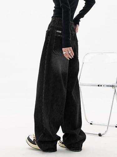 EMMIOL Jeans for Women Wide Leg Baggy Jeans High Waist Y2K Cargo Pants Casual Loose Boyfriends Trousers Vintage Streetwear thumbnail 3