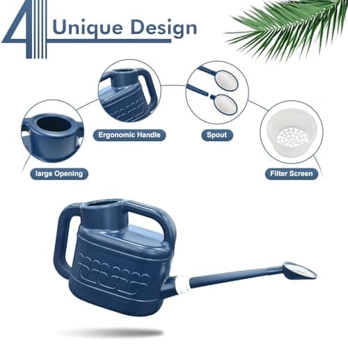 2 Gallon Watering Can for Outdoor Plants, Plant Watering Can with Removable Long Spout and Stainless Steel Sprinkler Head, Large Water Can for Garden Flowers Vegetables thumbnail 5