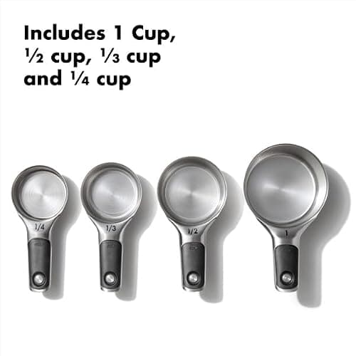 OXO Good Grips 4 Piece Stainless Steel Measuring Cups with Magnetic Snaps thumbnail 3