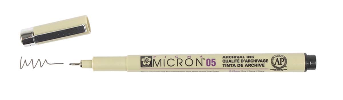 SAKURA PIGMA MICRON 05 FINELINER PEN, 0.45MM LINE WIDTH, PACK OF 2 (Black) thumbnail 2
