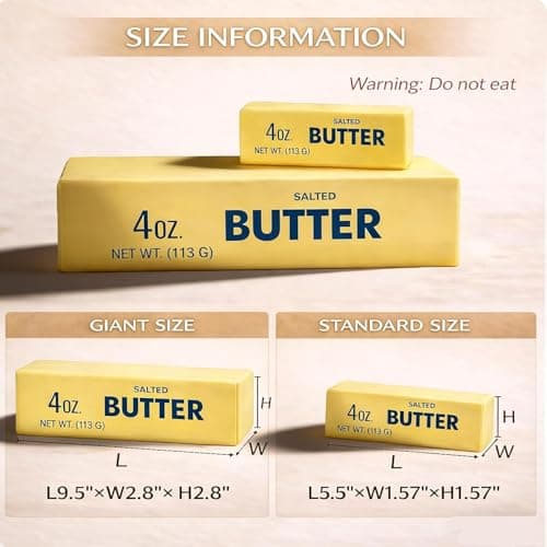 1pcs Squeeze Butter Squishy Toy, Pack Sensory Stress Relief Squishies Soft & Stretchy Fidget Toys for Anxiety Relief Party Favors (Dumpling Squishy Butter) (Large) thumbnail 7