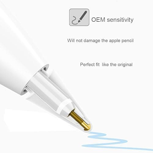 SIXFU Replacement Tips for Apple Pencil 2nd Generation/ 1st Generation Tips, iPencil Nibs Accessories for iPad Pro Pencil 2/1 Gen(4 Pack) thumbnail 3
