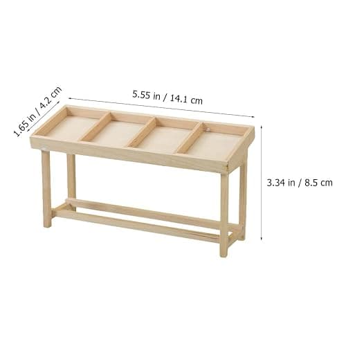 LUOZZY Miniature Wooden Shelf Food Display Miniature House Vegetable Fruit Shelf Figurine Mini Dollhouse Vegetable Rack Stall Model thumbnail 2
