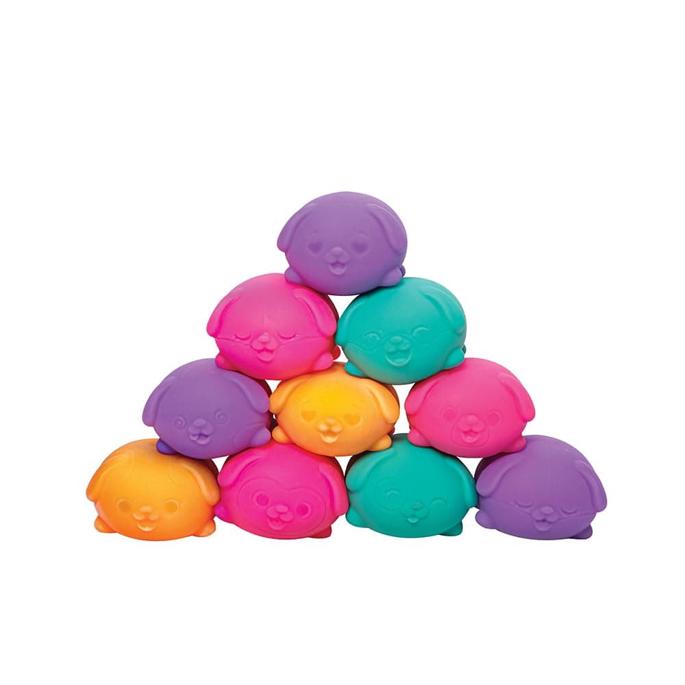 NeeDoh Teenie Funky Pups - Mini Squishy Dog Fidget Toy, Dough-Filled Stress Relief, Squeeze & Smush, 8 Funky Faces, 3-Pack, Assorted Colours, Compact & Fun for All Ages 3+ thumbnail 2