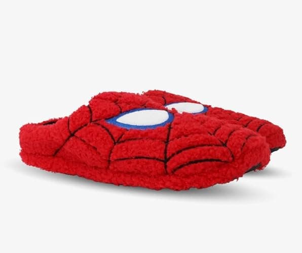 Ground Up Marvel Spiderman Slippers for Men, Fluffy Mens House Shoes thumbnail 3