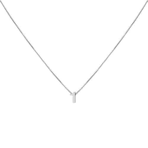 Konpicca Gold Number Necklace for Women 18K Gold Plated Small Cute Pendant with Box Chain Choker Necklace Personalized Jewelry Birthday Gift for Her - Image 1