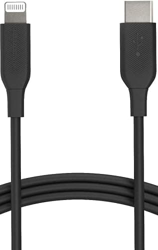 Amazon Basics Fast Charging USB-2.0 USB-C to Lightning Cable (MFi Certified), Durable, 6 Feet, Black - Image 1