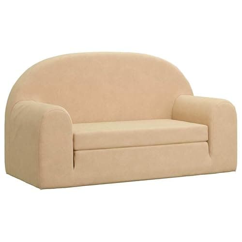 Générique Canapé-lit pour Enfants 2 Places crème Peluche Douce,Meubles,Mobilier pour bébés & Tout-Petits,Crème,2.75 KG,357025 thumbnail 3