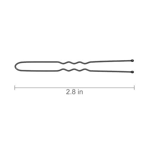 2.8 Inch U Shaped Hair Pins for Women Girls, Long Hair Pin Bobby Pin for Secure Bun Hairstyles, 100 Count (Black) thumbnail 2