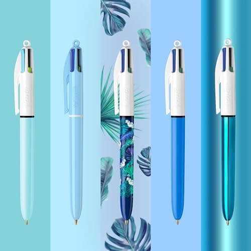 BIC 4 Colours Special Collection – 15 Ballpoint Pens – Medium 1.0mm & Wide 1.6mm Points – Assorted Ink Colours – Multi-Coloured Writing Set – Box of 15 thumbnail 5