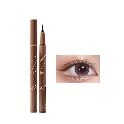 Flüssiger Eyeliner Langanhaltend Pigmentiert Wasserfester, Wischfester Liquid Liner für Augen,Gesicht und Körper (braun) - Image 1