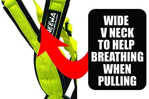 Neewa Adjustable Sled Pro Harness - Medium, Yellow, Large Breed, Pulling, Joring thumbnail 3