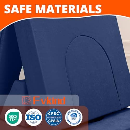 Fvkind Modular Kids Play Couch 16pcs, Kids Toddler Couch Building Fort for Playroom, Bedroom, Toddler Sectional Play Sofa, Convertible Foam Cushion Sofa for Boys and Girls, Blue thumbnail 4